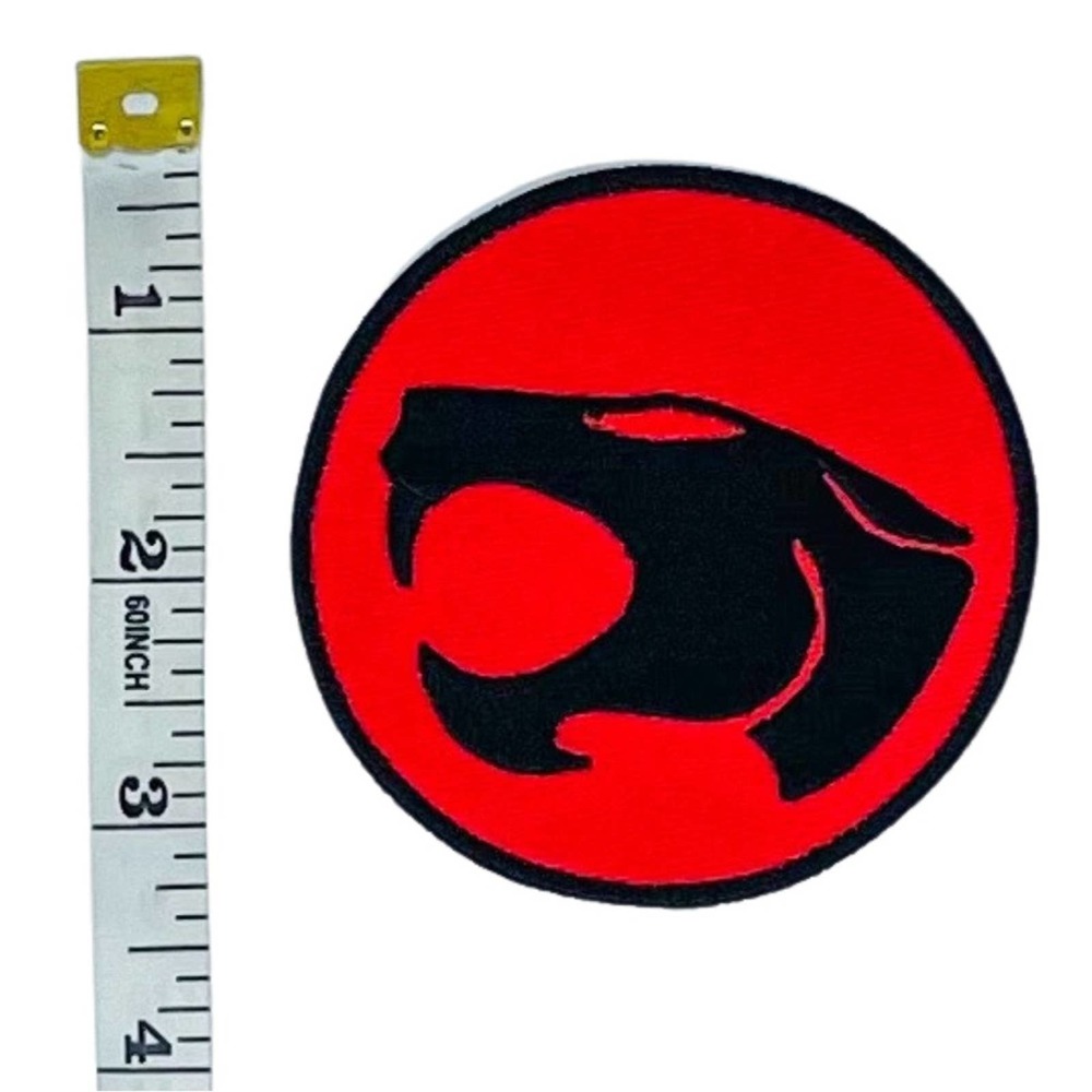 Official Thundercats Logo Patch Sew On Iron On | Round 3 in | Red Black | NWOT - Picture 3 of 5